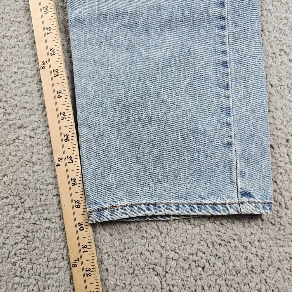 Levis 505 Jeans Mens 36x30 Blue Light Wash Regular Straight Work Skate Grunge